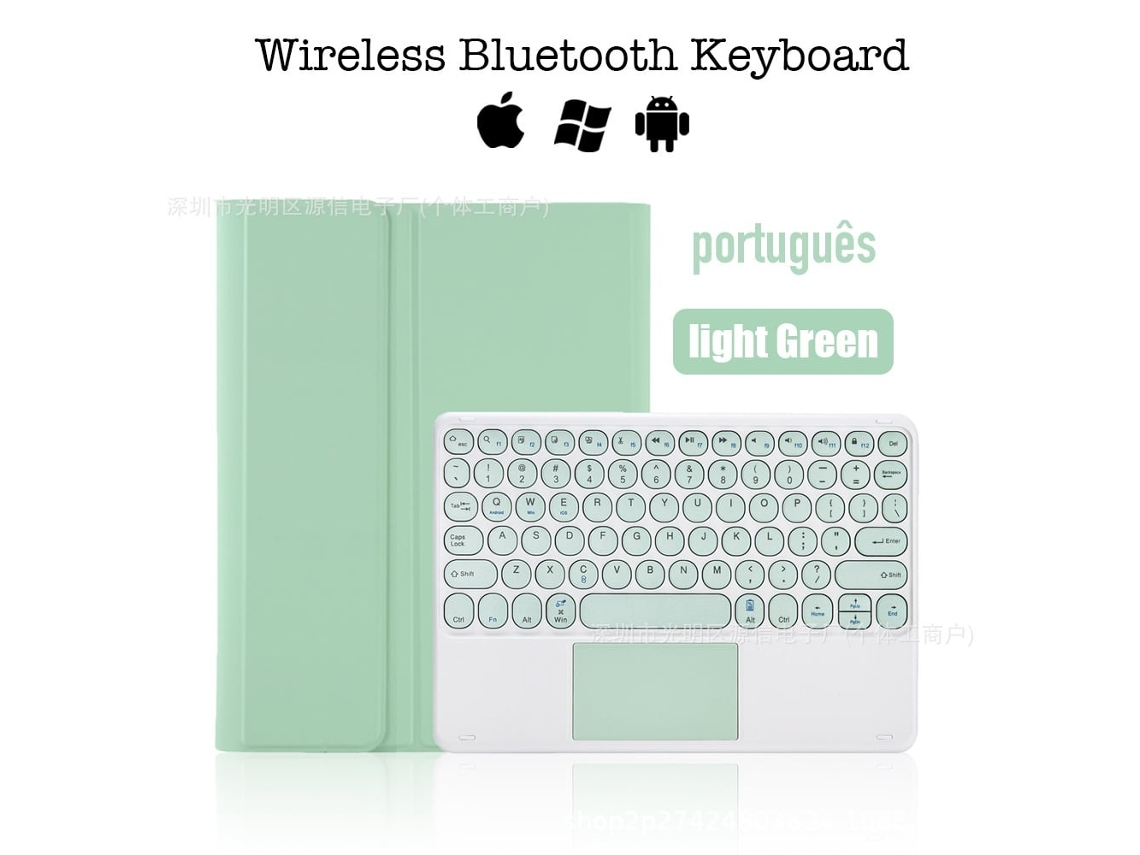 Capa Para Tablet Lurelia, Compatível Com Samsung Galaxy Tab A9 Plus 11" Para Samsung Galaxy Tab A9 Plus (modelo, Verde, Teclado Bluetooth