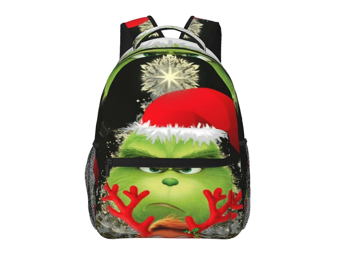 Mochila Grinch E142 Para Escola E Trabalho, Leve E À Prova Dágua, Mochila Estilosa Para Estudantes E Adultos N142 Olysi Shop