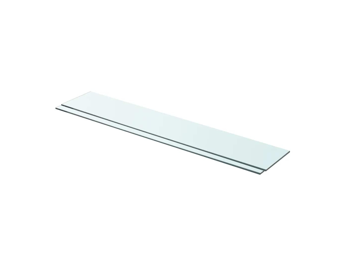 Vidaxl Prateleiras 2 Pcs 90x15 Cm Vidro Transparente