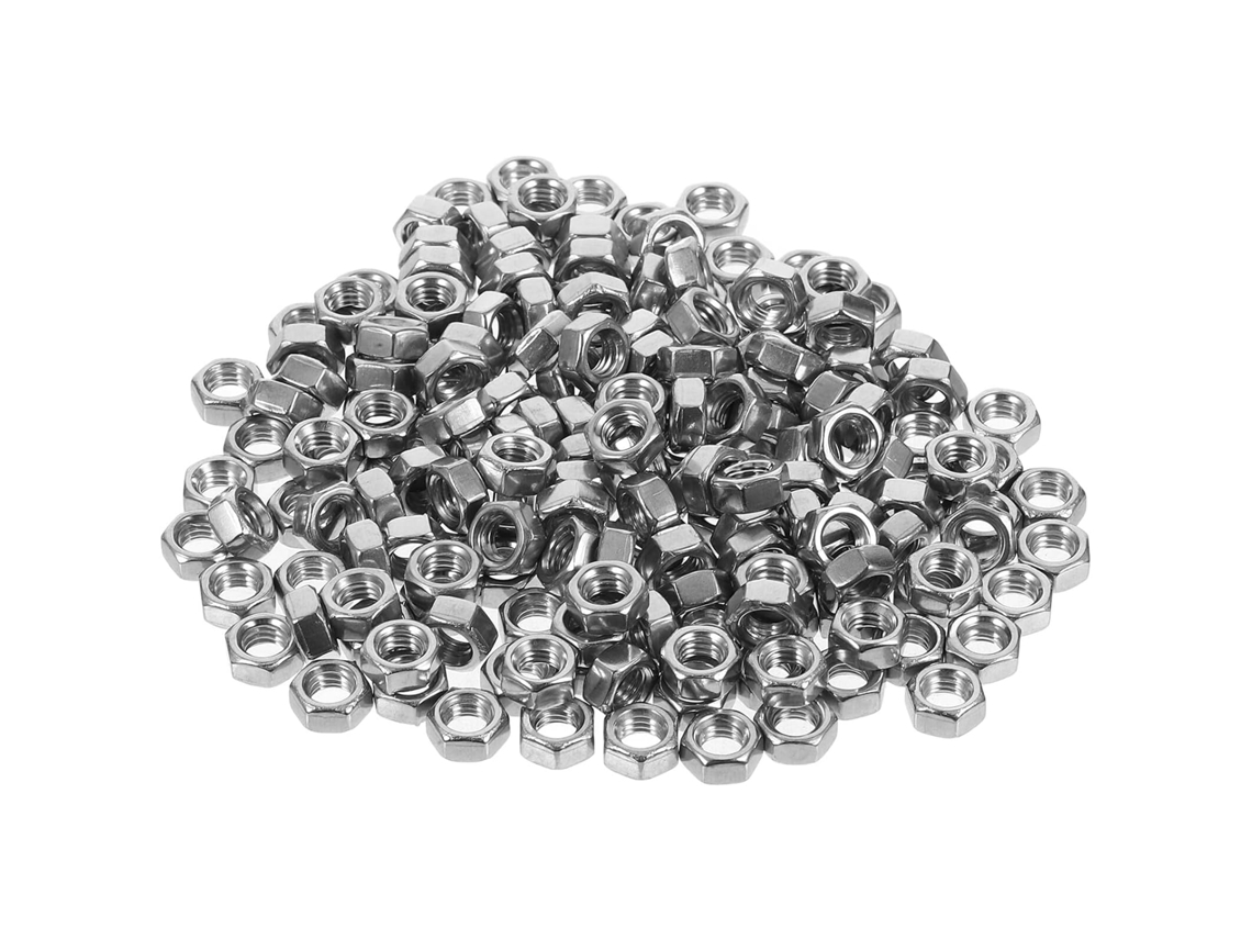 Conjunto De 180 Porcas Sextavadas Em Aço Inoxidável Para Fixação
