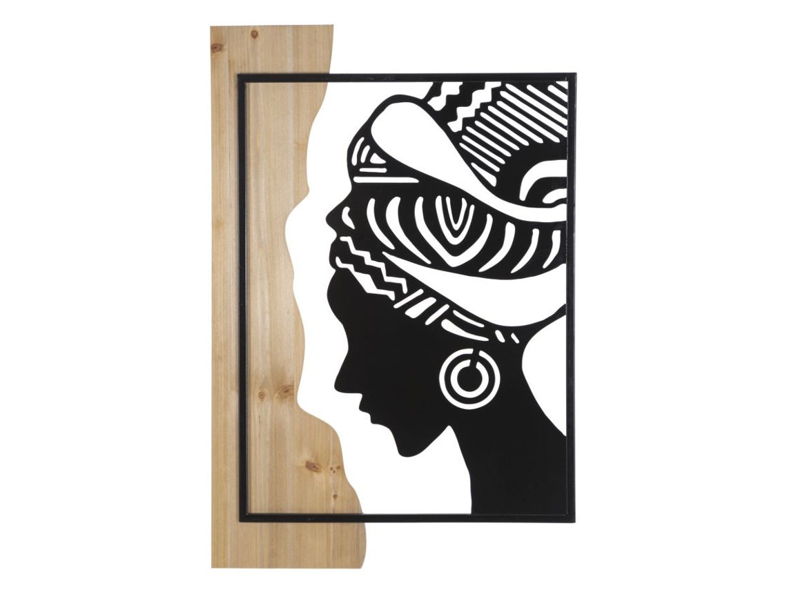 Painel decorativo 3D Mauro Ferretti em perfil metálico marrom 53x2x80 cm