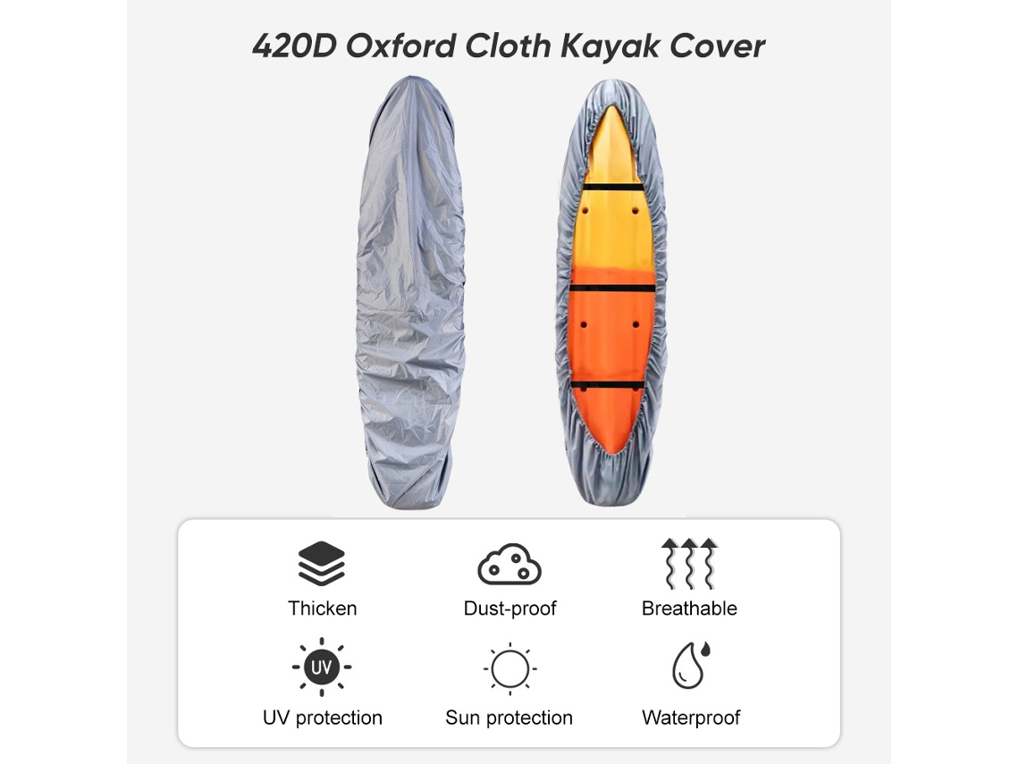 Mali capa de Kayak À Prova D'água e Uv Resistente para Canoa e Sup com Proteção Contra Poeira e Vento