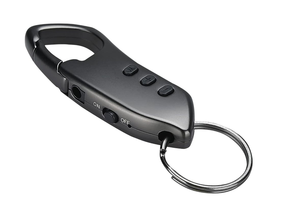 Lurelia Gravador De Voz Com Porta-chaves A01 16gb Com Usb Recarregável, Redução De Ruído, Reprodução Mp3 Para Reuniões, Palestras, Entrevistas - Preto