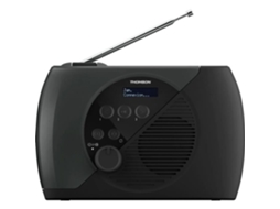 Rádio Thomson DAB FM em cinza e preto