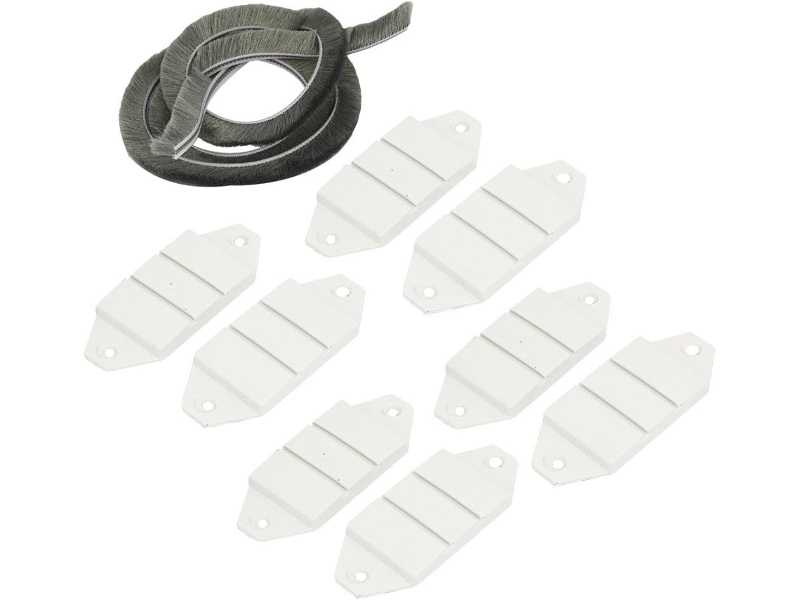 8 Peças de Bloco Plástico À Prova Vento para Janela Deslizante 90 Mm X 36 com Fita Vedação CHABERLU