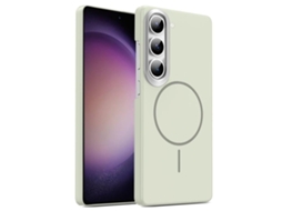 Capa Para Samsung Galaxy S23 5g Fina Circular Magsafe À Prova De Choque Dourada Em Policarbonato Cinza Titânio