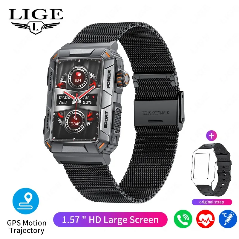 (preto) Smartwatch Com Suporte Para Chamadas Bluetooth À Prova D'água, Monitoramento Da Frequência Cardíaca E Vários Modos Esportivos