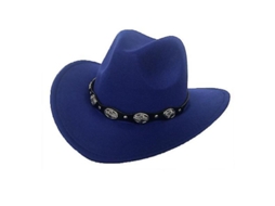Sombrero Fasst de Sol, Vaquero, com Decoração de Metal, para Exterior, Festas, Férias