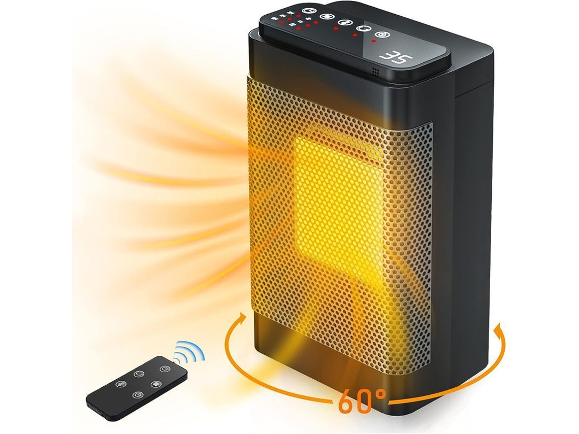 Aquecedor Elétrico Nova Line oscilante 60° com termostato digital 3 modos timer 12h