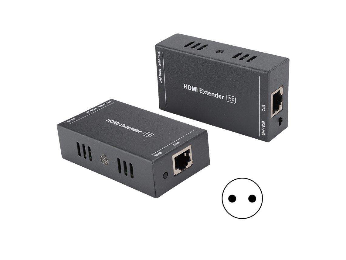Extensor Hdmi 1080p60hz 50m Com Proteção Esd, Amplificador, Receptor, Transmissor