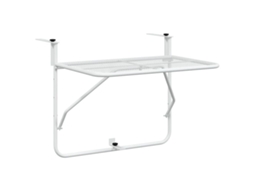 Maison Exclusive - Mesa Para Varanda 60x40 Cm Aço Branco