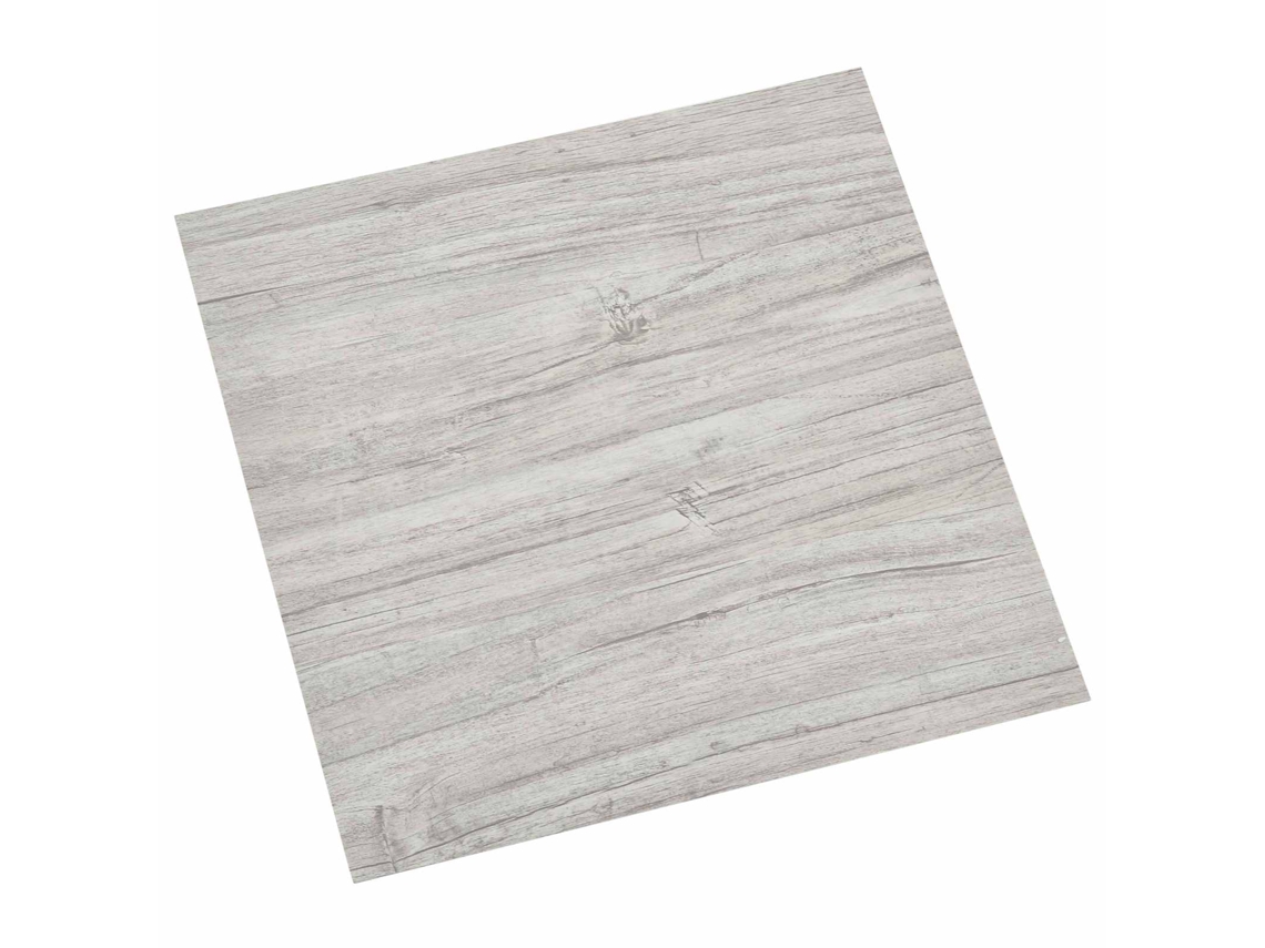 Conjunto 20 Pranchas De Piso Vidaxl Cinzento-claro Pvc (30,5 X 30,5 Cm)