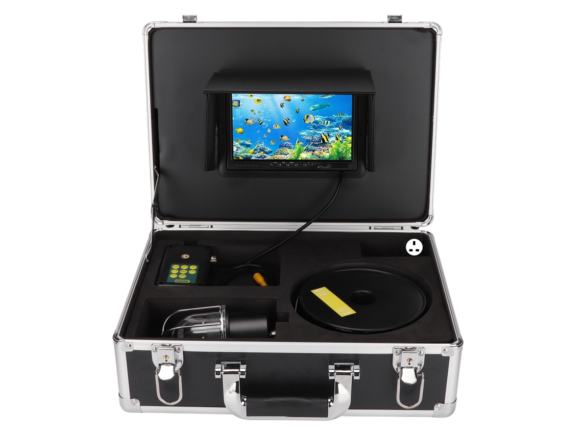 Câmera De Pesca Submarina 7 Polegadas Ip68 360° 20 Led