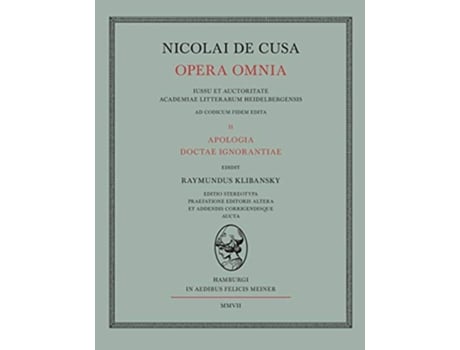 Livro Nicolai de Cusa Opera omnia Latin Edition de Nikolaus Von Kues (Latim)