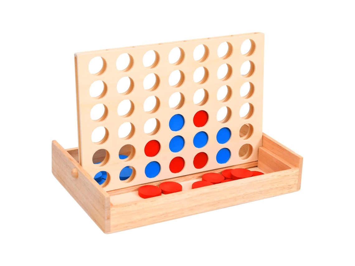 Vidaxl Jogo 4 Em Linha 24x15x4 Cm Madeira Maciça