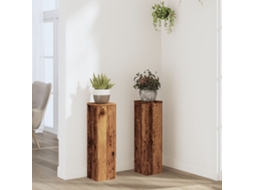 Vidaxl Suportes P/ Plantas 2 Pcs 17x17x60 Cm Derivados De Madeira