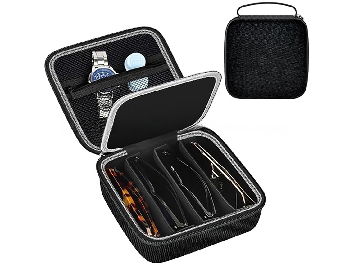Bolsa Para Óculos De Sol Eva Resistente À Pressão E À Prova De Água Grande Capacidade 17.5x17.5x7.8cm (preto)