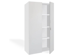Armário de arquivo com portas. 4 prateleiras. 160 x 90 x 40 cm. Branco. OFILIKE