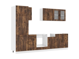Kitchen Cabinet Set, Kitchen Cabinet Sets Vidaxl Marrom Madeira Processada (n/a)