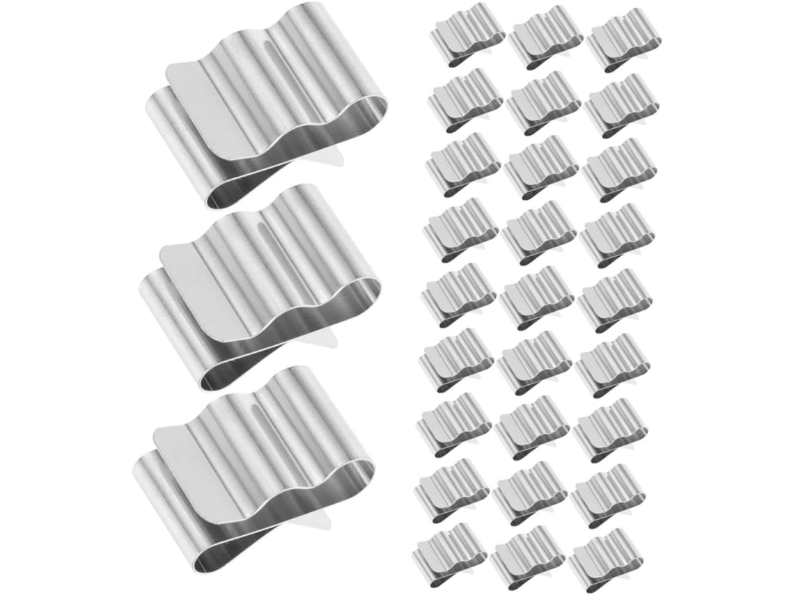 30 Peças De Painéis Solares De Aço Inoxidável
