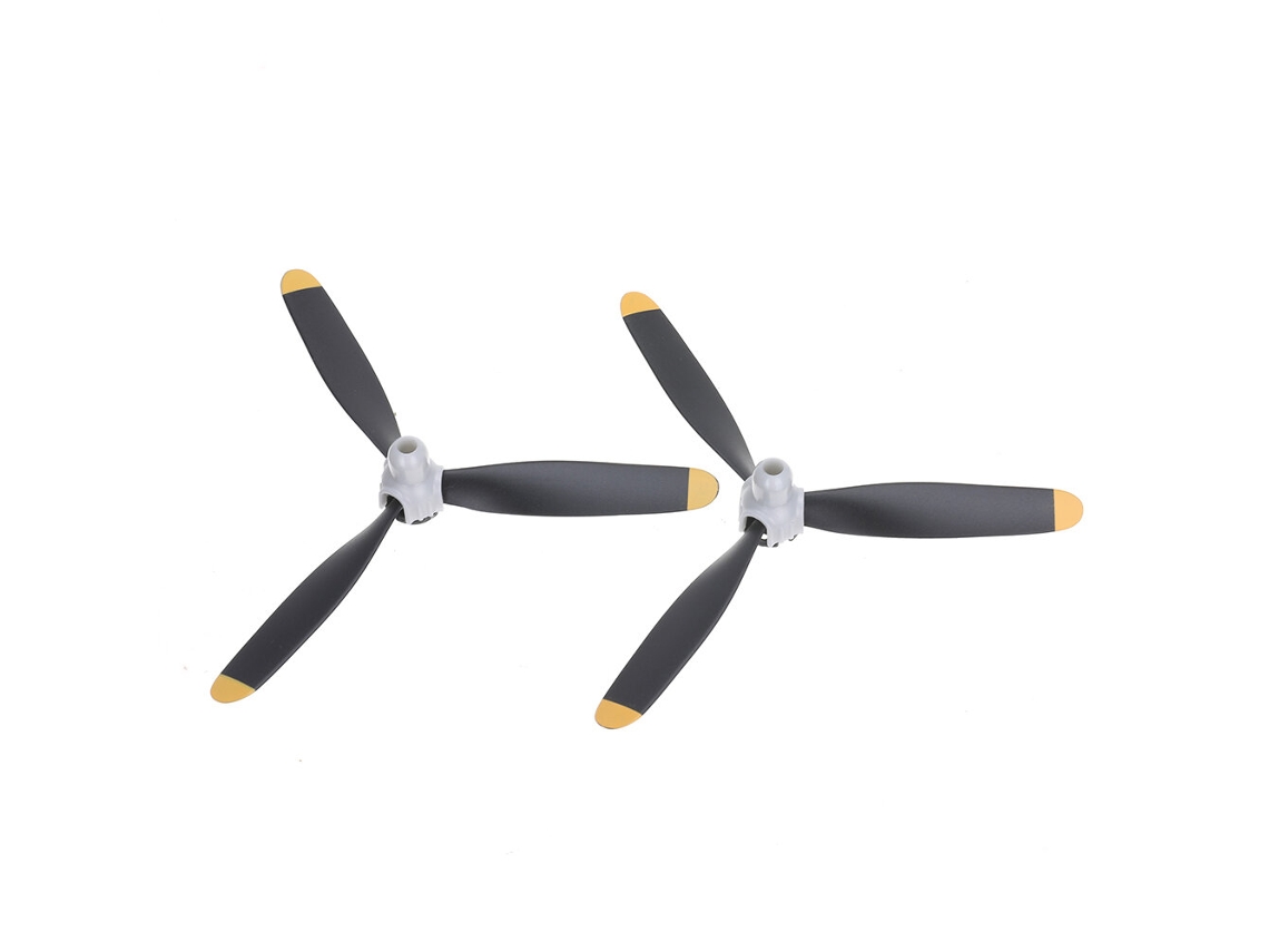 1 Par de Hélices de 3 Pás para Aeromodelo de Asa Fixa Volantexrc Mini F4u/ Mini P47 MDUG