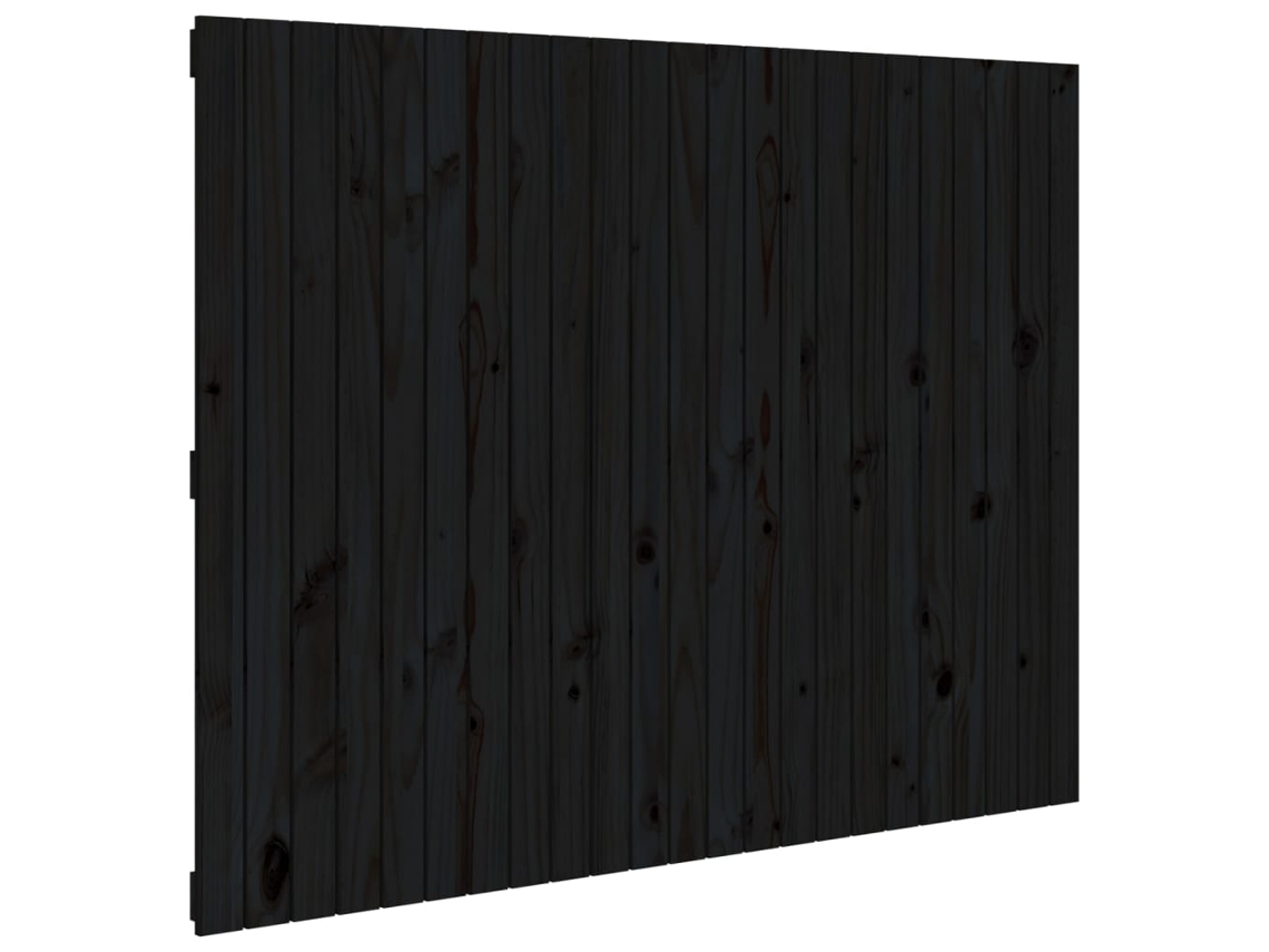 Cabeceira de Parede MAISON EXCLUSIVE em Madeira de Pinho Maciça Preto (146,5x3x110 cm)
