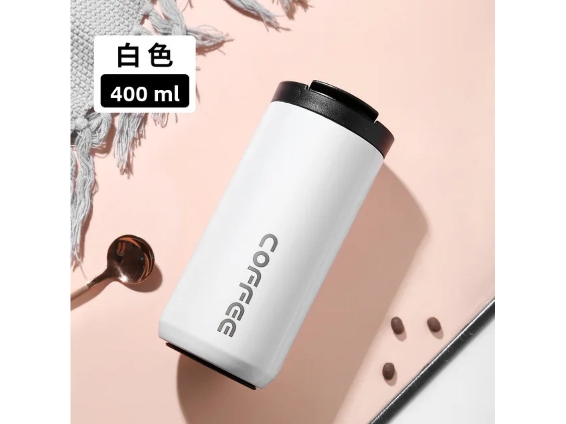 (branca) Caneca Térmica De Aço Inoxidável De 400ml Com Tampa Antivazamento, Garrafa De Água Portátil Para Negócios