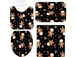 Conjunto De Cortina De Chuveiro De Halloween | Cortinas De Chuveiro Fantasma Com Tapete, Tapete Para Gokoco