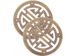 Caixa De Joias Madeira Kichvoe, Conjunto De 2 Peças, Com Apliques Entalhados Nos Cantos Em Cobre, Para Decoração De