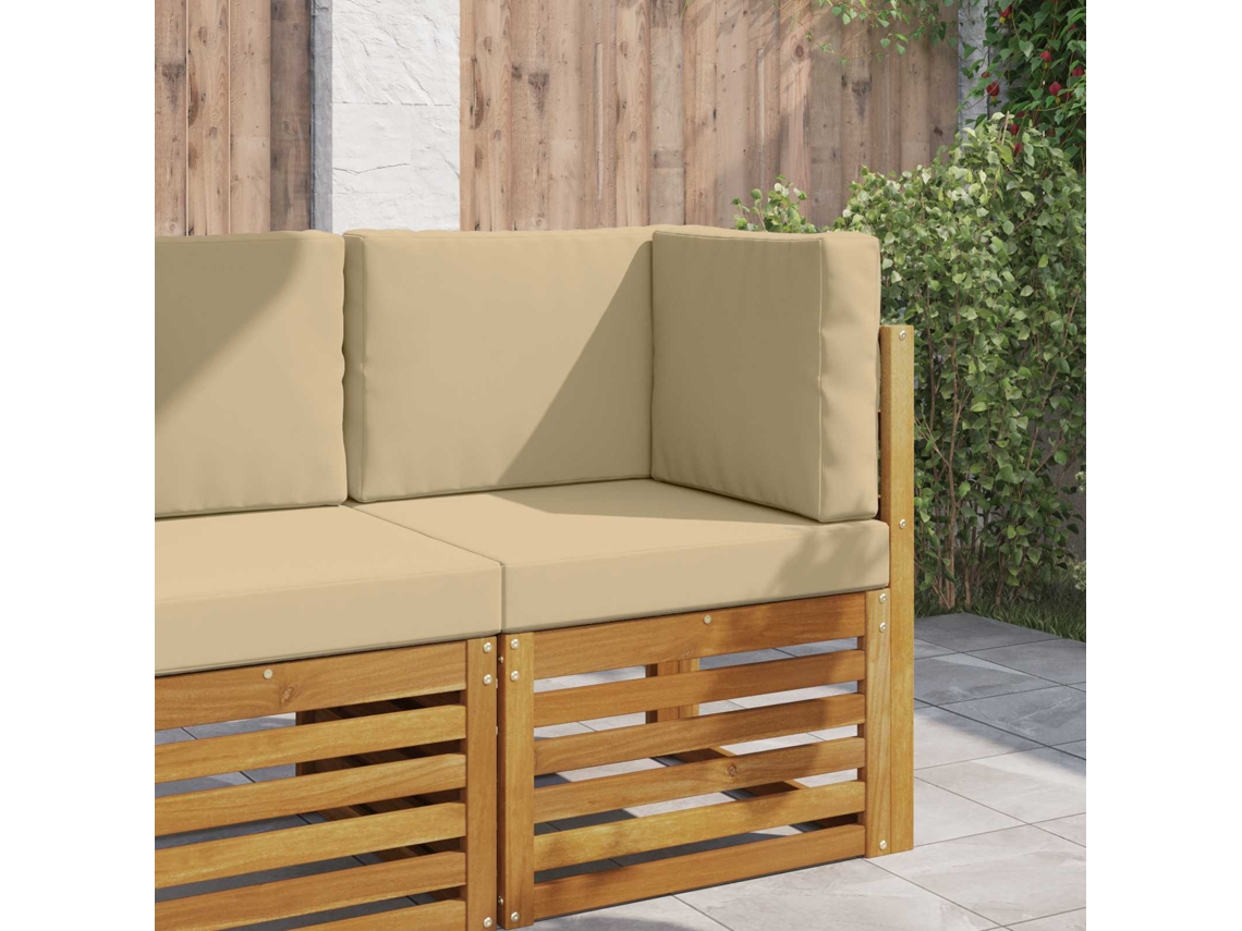 Vidaxl Almofada Para Sofá Externo Poliéster Bege 60 X 60 Cm