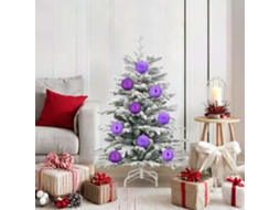 Vidaxl Conjunto De Bolas De Natal Xl 15 Unid. Lilás Ø 10 Cm Plástico