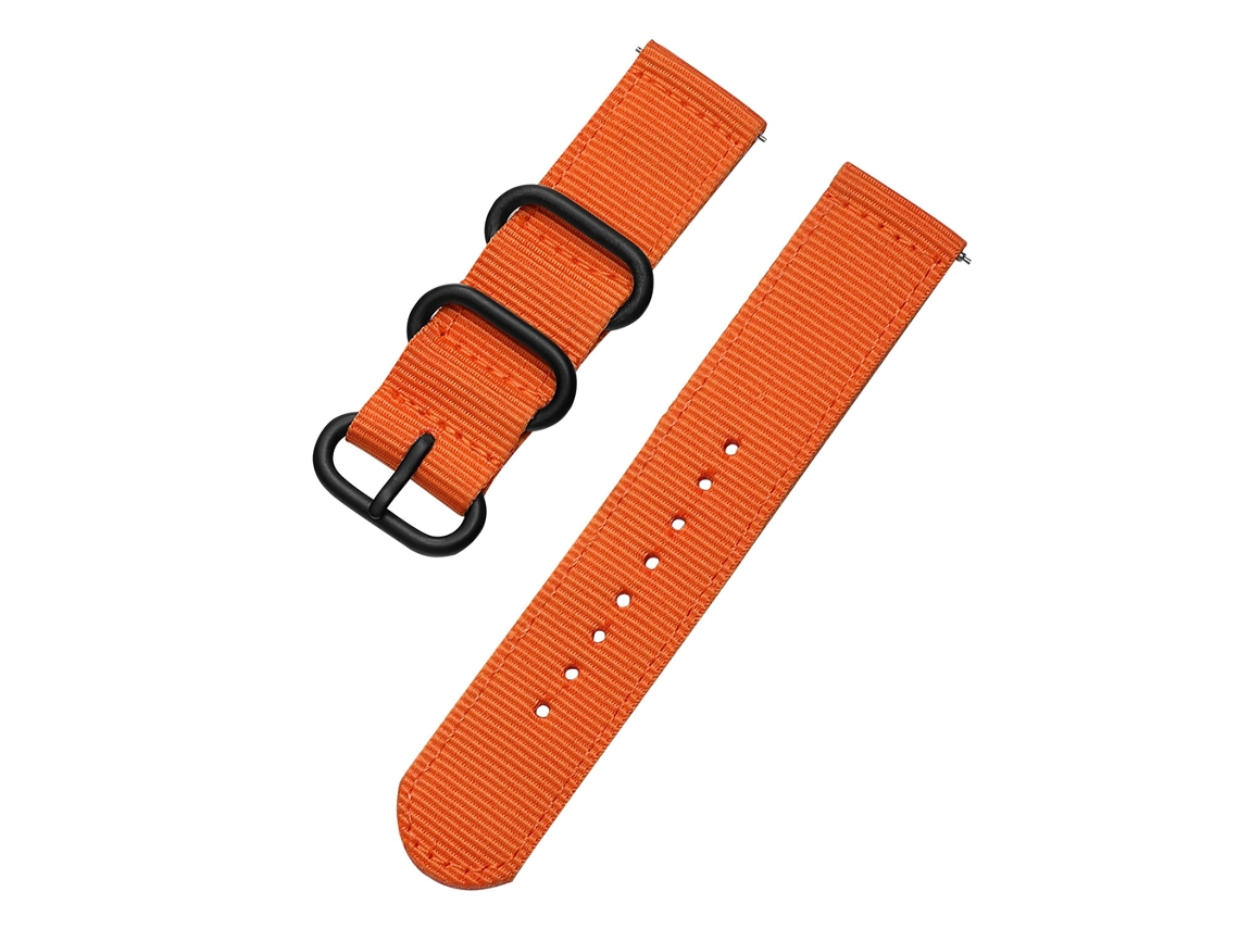 Correa De Reloj De Nailon Para Muñeca 20mm Naranja Accesorio De Repuesto