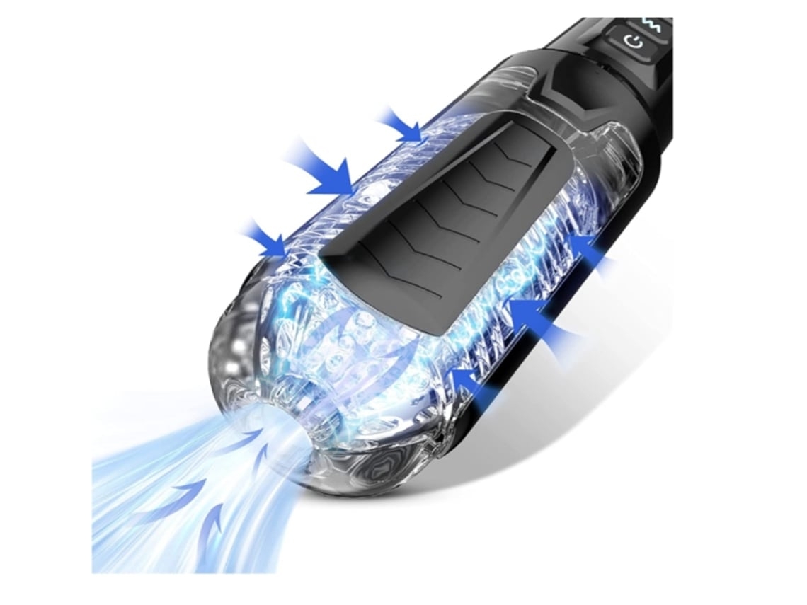 Copo Masturbador Masculino Automático Com 10 Modos De Vibração E 4 Sucção A Vácuo Brinquedos Sexuais Para Homens Preto Yunzii