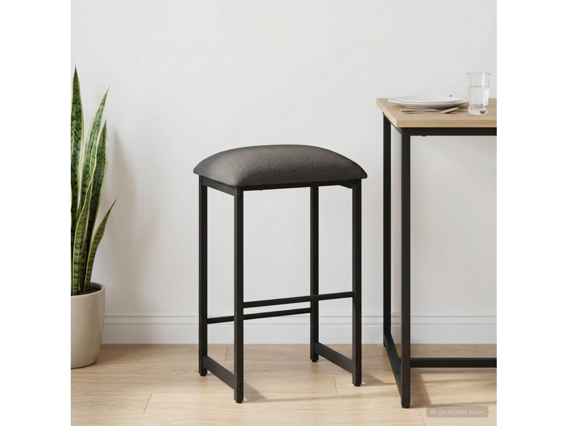Vidaxl Banco De Bar Cinzento-claro 40 X 32 X 64 Cm