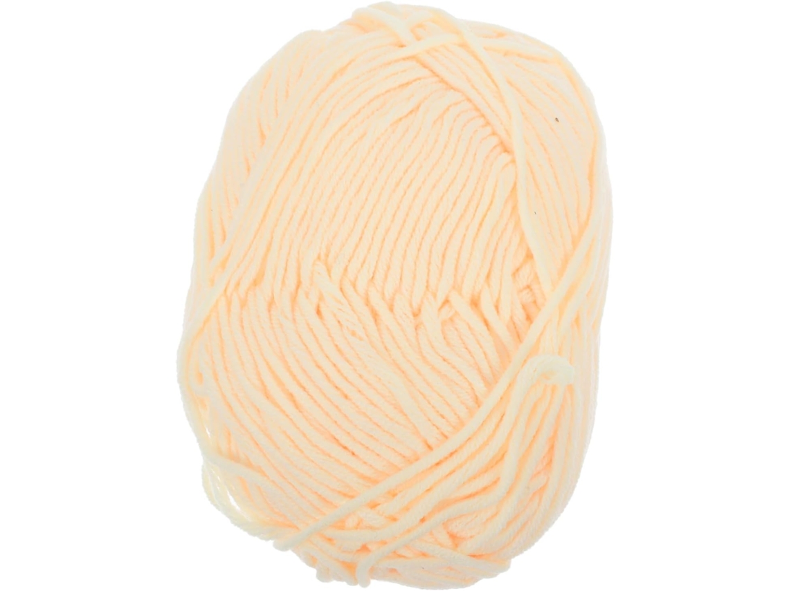 Fio De Algodão, 50 G, Bege, Grosso, Macio Para Cachecóis E Gorros