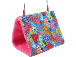 Ninho de Pássaro Quentinho, Macio, Triangular, em Formato de Cabana, Rede Macia e Aconchegante, Gaiola para Pássaros, Brinquedo para Gaiola AQUAFORGE