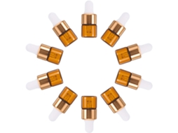 Frascos Conta-gotas Ciieeo Para Viagem, Pacote Com 30 Unidades, 1ml, Vidro Translúcido Laranja, Óleos Essenciais.