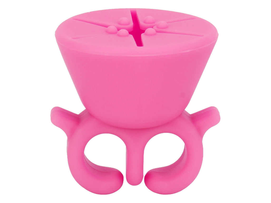 Apoio Para Frasco De Esmalte De Unhas Em Silicone Macio Portátil Anel Ferramenta De Manicure Rosa