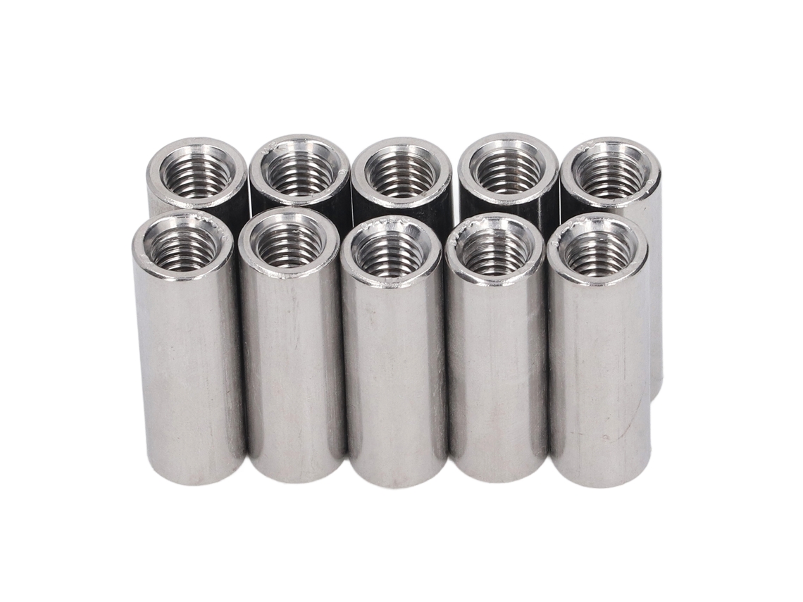 Porca De Ligação Em Aço Inoxidável Laxiscreed M8x1.25 Para Barras Redondas