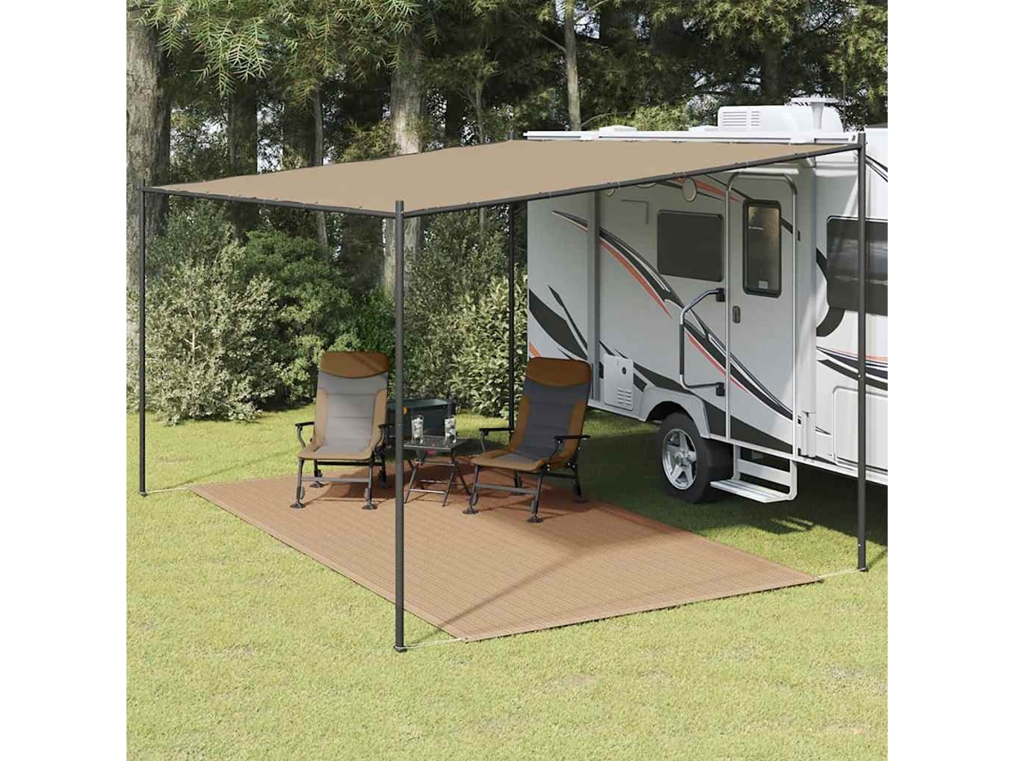 Vidaxl Tapete De Campismo Para Tenda 250x400 Cm Cinzento-acastanhado