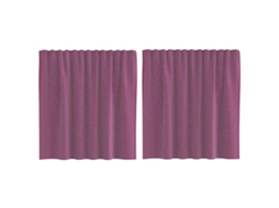 Conjunto 2 Cortina Voile Vidaxl Roxo Tecido