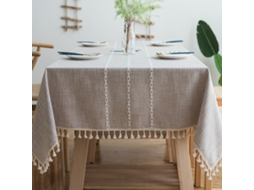 Toalha De Mesa Com Bordado E Borlas, Decoração De Cozinha Para Natal