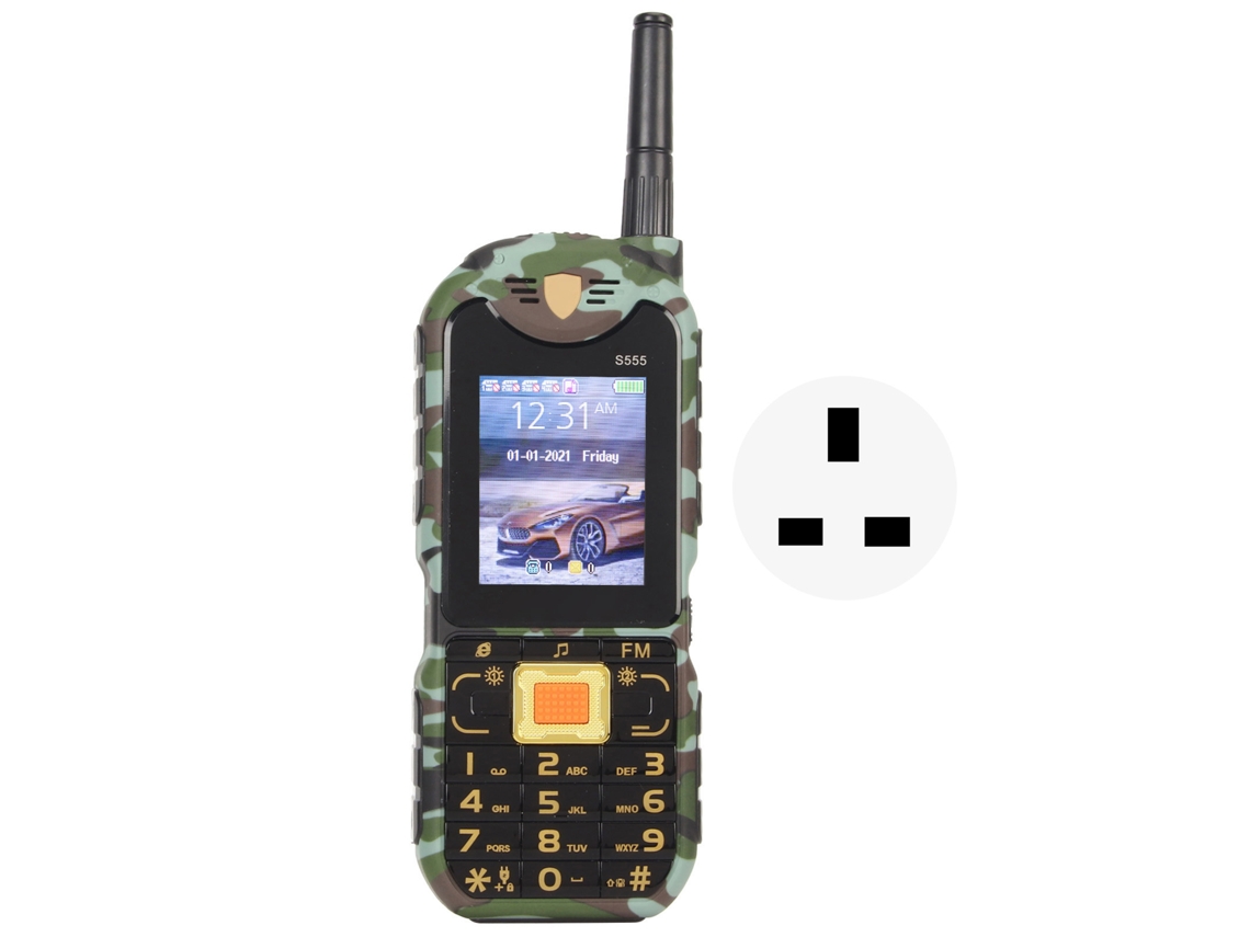 Telefone móvel 2g desbloqueado para idosos com botões grandes, tela 2,2 Pulgadas, bateria 4800 Mah, modelo S555