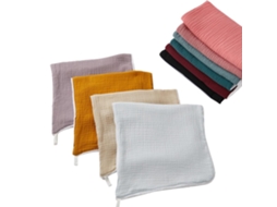 Primerox 10pcs Panos de Engolir de Muslin de Algodão Macio Absorvente para Bebê Lavagem À Mão