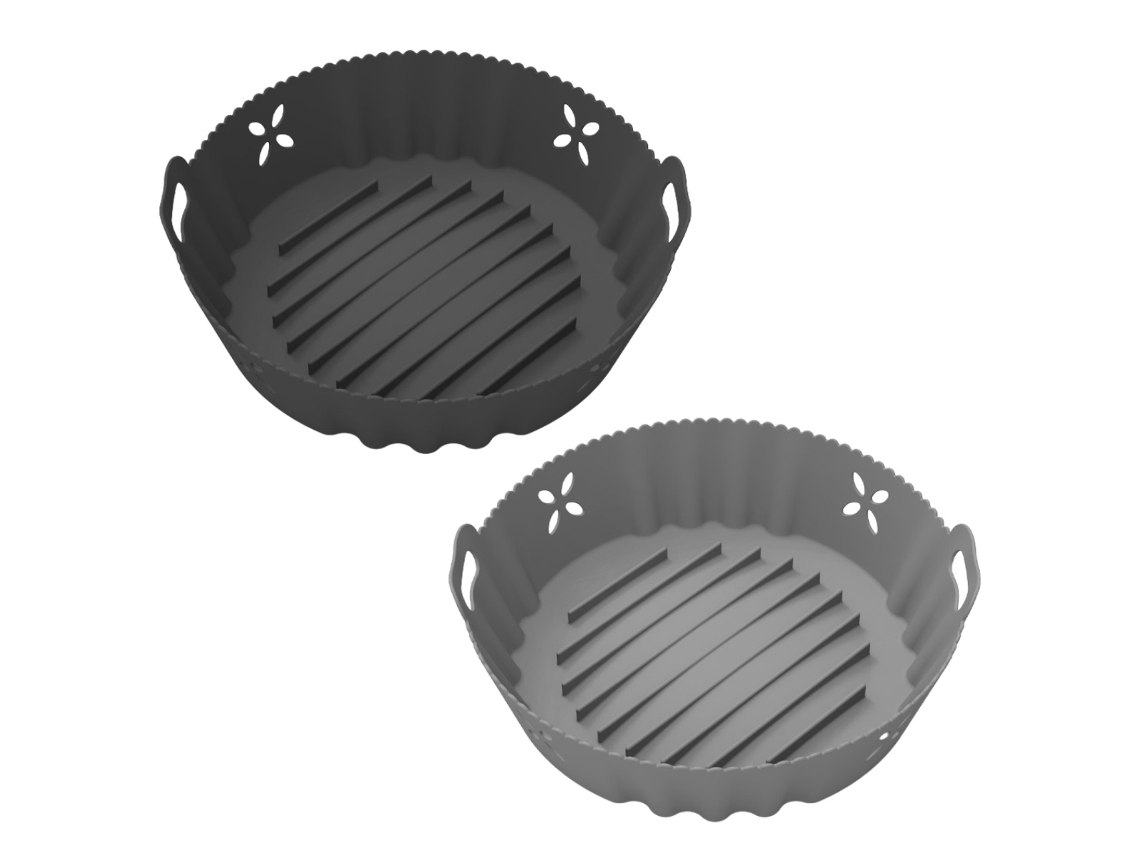Folhas de Silicone para Air Fryer Reutilizáveis Inserções Redondas para Fácil Limpeza NEVEANCE