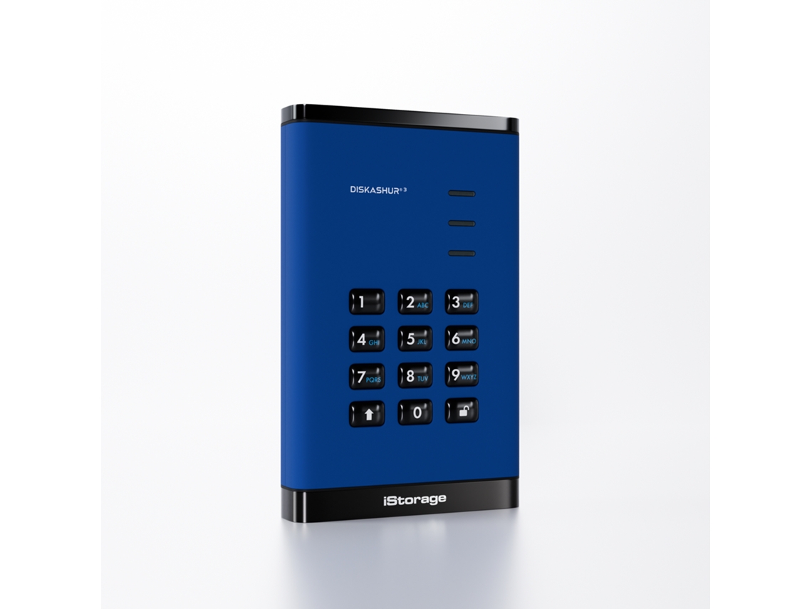 Diskashur3 Hdd Disco Externo 500 Gb 2.5 Usb Type C 3.2 Gen 1 Azul Istorage (3.1 Gen 1)