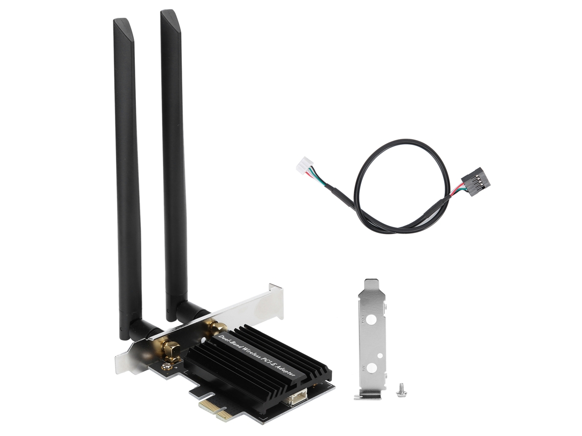 Placa De Rede Sem Fio Wi-fi 6 Ax3000 Pci-e Banda Dupla Para Desktop.
