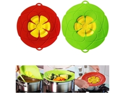 Conjunto Com 2 Tampas Anti, Transbordamento Em Silicone De Qualidade Alimentar, 28 Cm(cor Aleatória)
