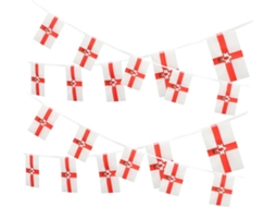 Kit de 1 Bandeirola da Irlanda do Norte Inoomp, Feita de Poliéster, Às Intempéries, para Decoração de Festas em Jardins CHABERLU