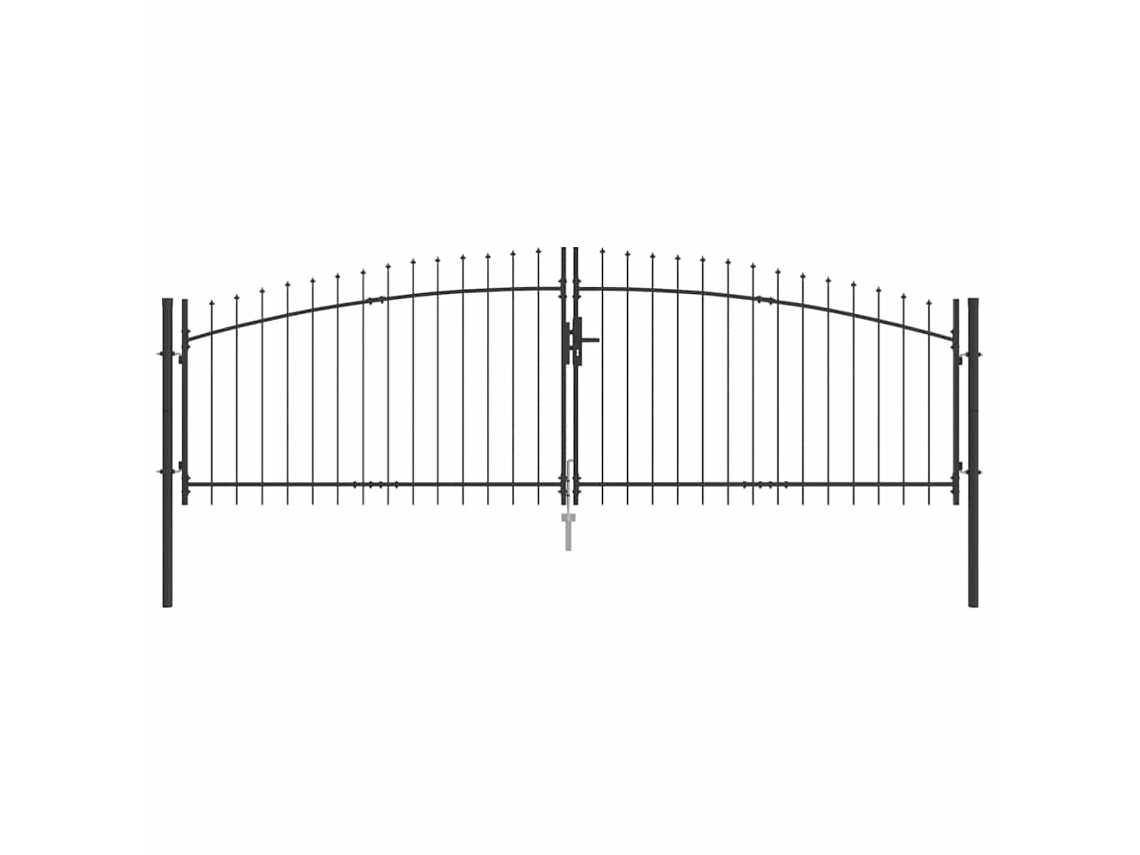 Porta dupla com bloco Cinzeto 400 x 199,5 cm Aço MAISON EXCLUSIVE